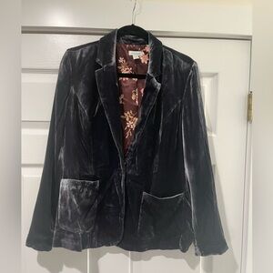 Sundance Dark Blue Gray Velvet Blazer